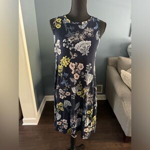 Loft blue/floral dress